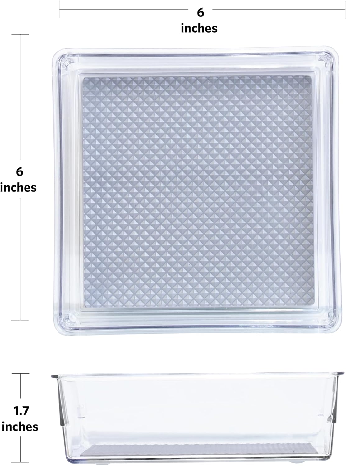 Glad Silverware & Utensil Drawer Organizer - Divided Clear Plastic Storage Tray with 5 Compartments for Kitchen Flatware and Cutlery - BPA Free, Food Safe, Non Slip, 11x13 inches