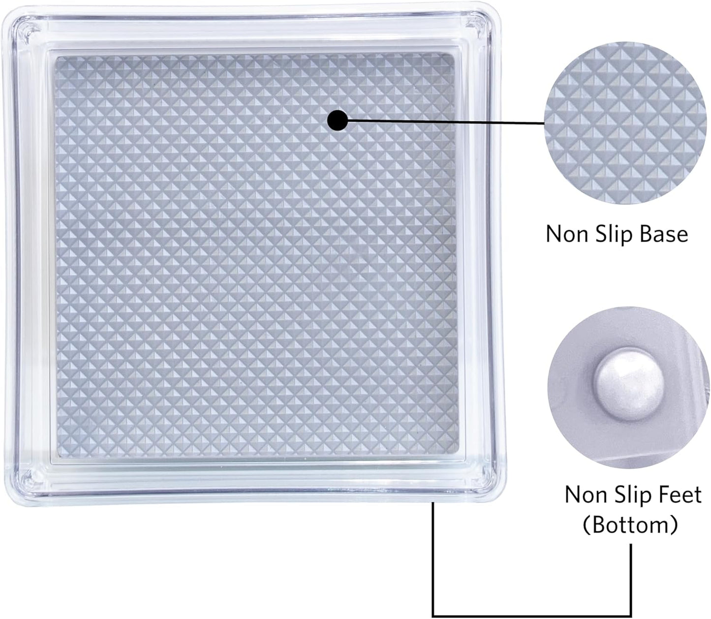 Glad Silverware & Utensil Drawer Organizer - Divided Clear Plastic Storage Tray with 5 Compartments for Kitchen Flatware and Cutlery - BPA Free, Food Safe, Non Slip, 11x13 inches