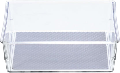 Glad Silverware & Utensil Drawer Organizer - Divided Clear Plastic Storage Tray with 5 Compartments for Kitchen Flatware and Cutlery - BPA Free, Food Safe, Non Slip, 11x13 inches