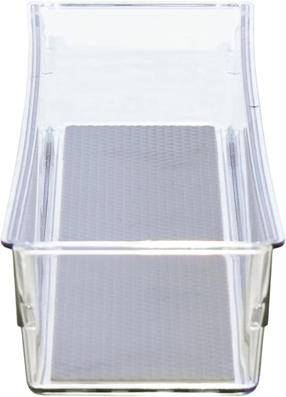 Glad Silverware & Utensil Drawer Organizer - Divided Clear Plastic Storage Tray with 5 Compartments for Kitchen Flatware and Cutlery - BPA Free, Food Safe, Non Slip, 11x13 inches