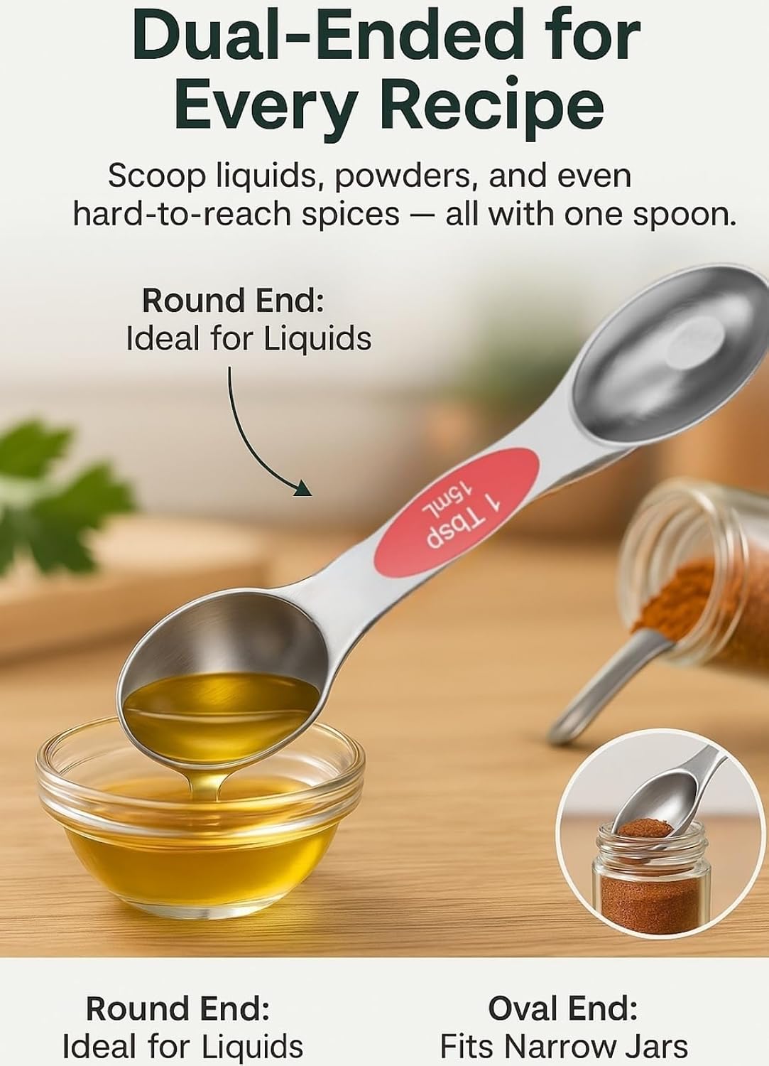 Magnetic Measuring Cups & Spoons Set|304 Stainless Steel Dual Scale Set of 15, Strong N52 Magnetic Nesting Design with Leveler, for Dry&Liquid Ingredients, Dishwasher Safe(Black)