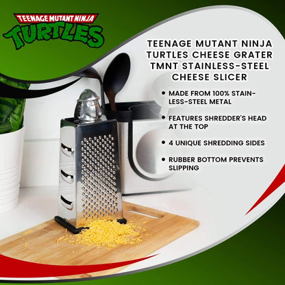 Teenage Mutant Ninja Turtles Shredder Cheese Grater | Handheld Stainless Steel Kitchen Cheese Slicer | Officially Licensed