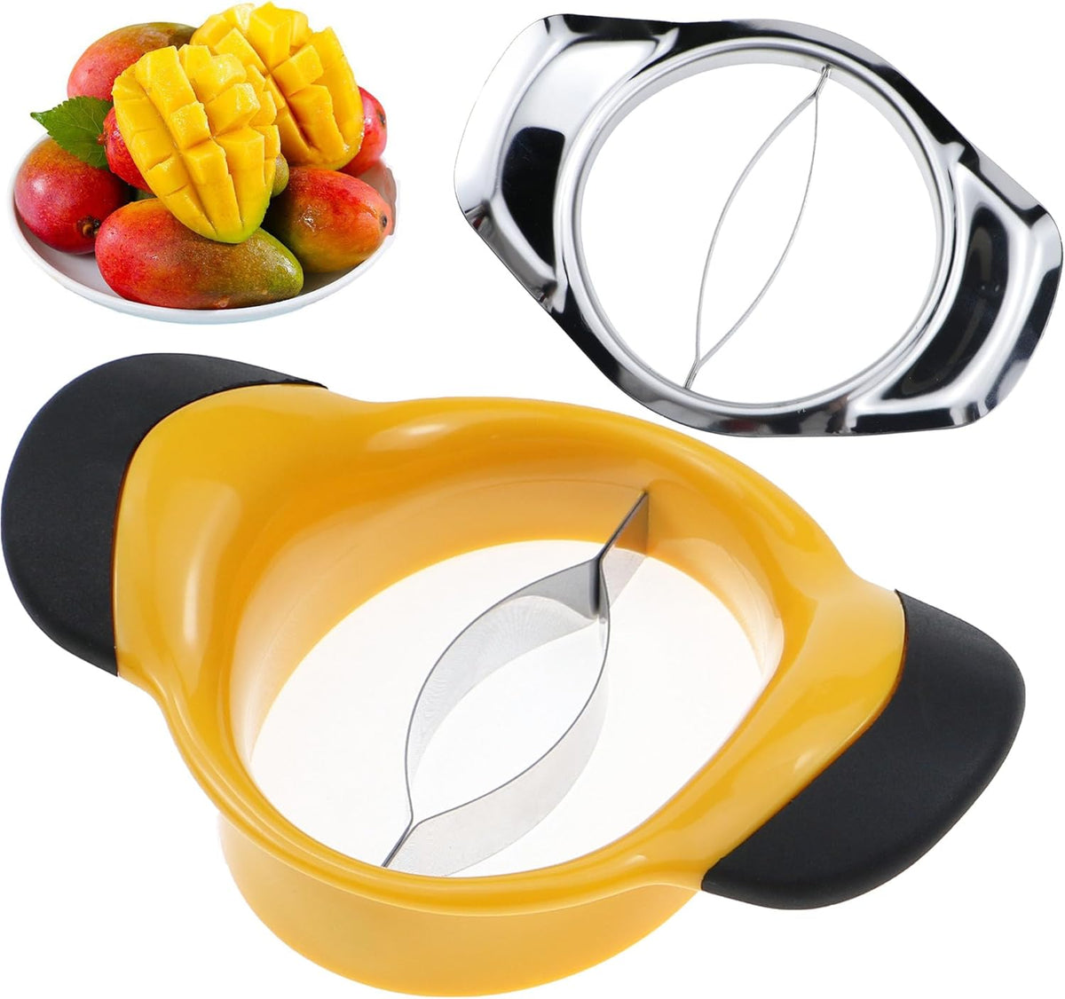 2 Pack Mango Slicer Stainless Steel Fruit Tool