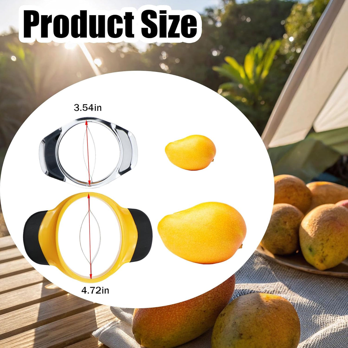 2 Pack Mango Slicer Stainless Steel Fruit Tool