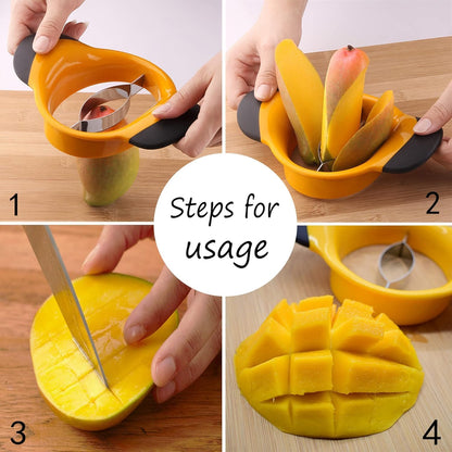 2 Pack Mango Slicer Stainless Steel Fruit Tool