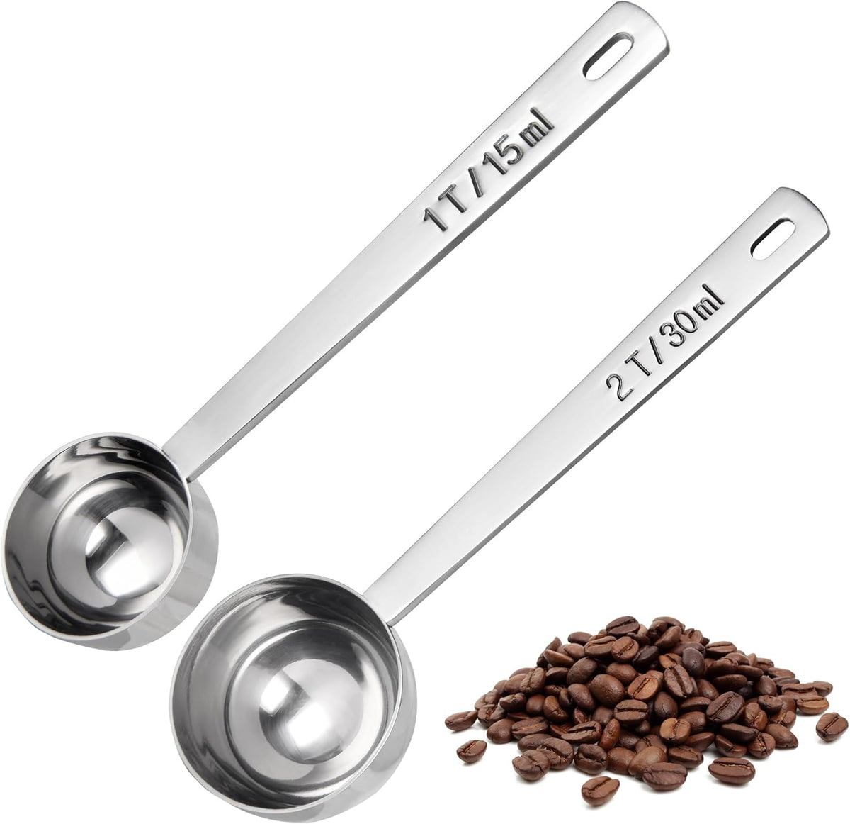 Coffee Scoop 1 Tablespoon, 4.3in Long Handle Tbsp Measuring Spoon