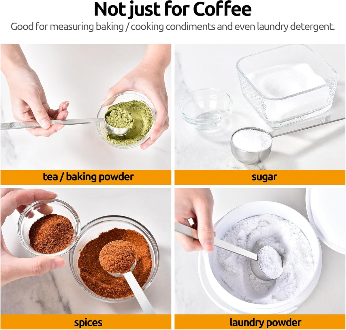 Coffee Scoop 1 Tablespoon, 4.3in Long Handle Tbsp Measuring Spoon
