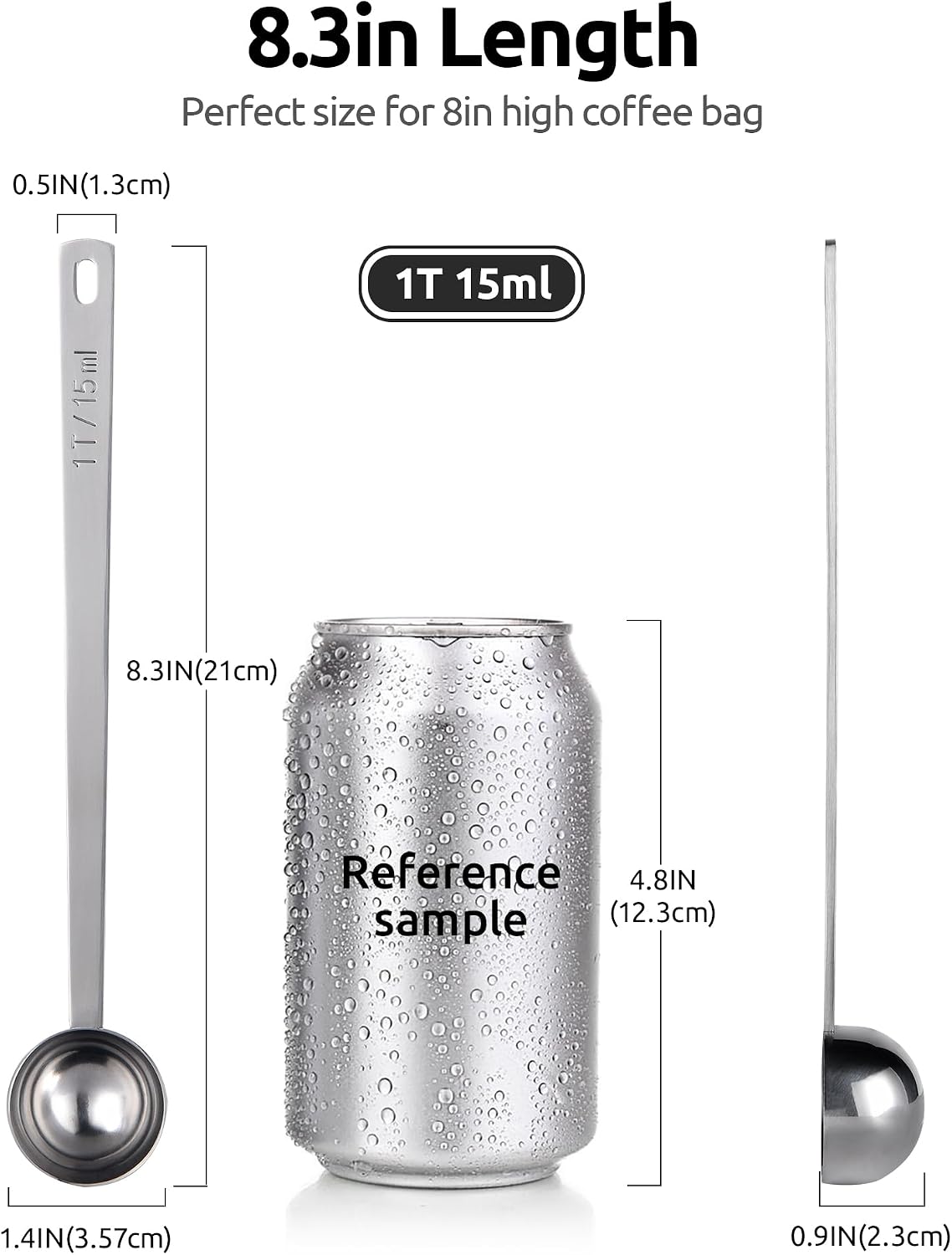 Coffee Scoop 1 Tablespoon, 4.3in Long Handle Tbsp Measuring Spoon