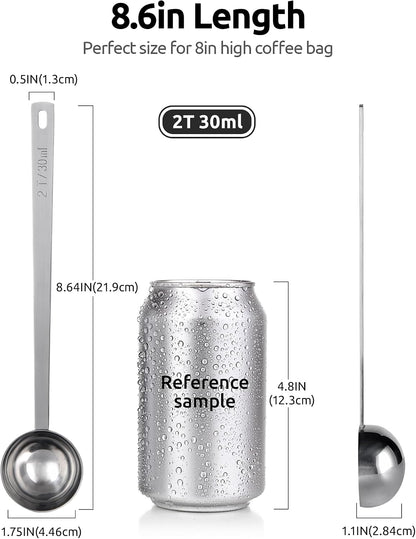 Coffee Scoop 1 Tablespoon, 4.3in Long Handle Tbsp Measuring Spoon