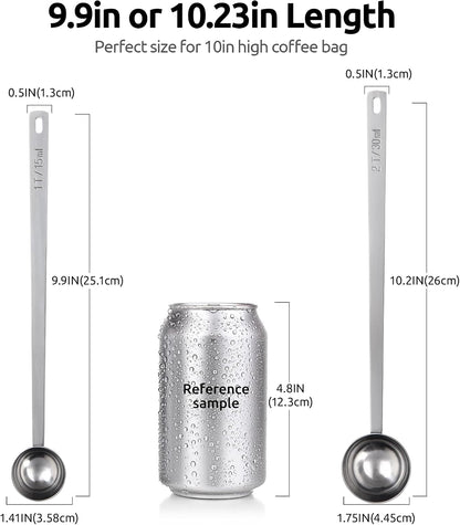 Coffee Scoop 1 Tablespoon, 4.3in Long Handle Tbsp Measuring Spoon
