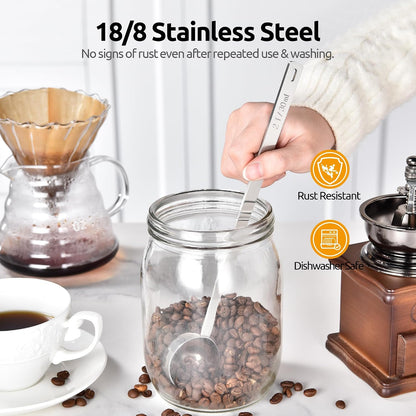 Coffee Scoop 1 Tablespoon, 4.3in Long Handle Tbsp Measuring Spoon