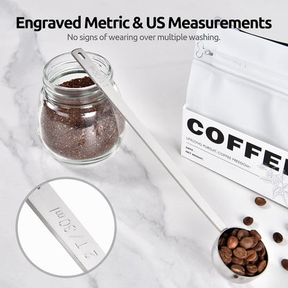 Coffee Scoop 1 Tablespoon, 4.3in Long Handle Tbsp Measuring Spoon