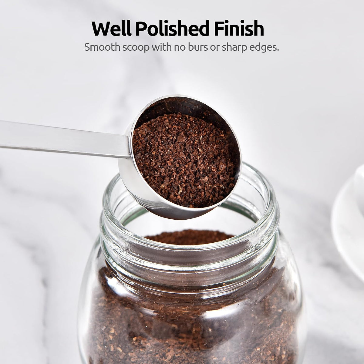Coffee Scoop 1 Tablespoon, 4.3in Long Handle Tbsp Measuring Spoon