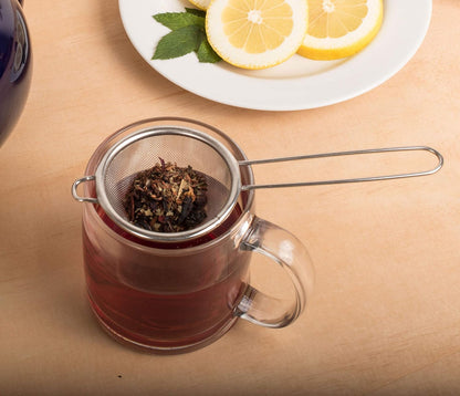 Kitchen Fine Mesh Tea Strainer With Helper Handle, 18/8 Stainless Steel, 2.75-Inch, For Sifting, Straining, And Brewing Tea, Coffee, Or Cocktails