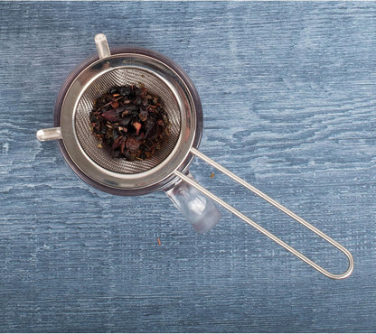 Kitchen Fine Mesh Tea Strainer With Helper Handle, 18/8 Stainless Steel, 2.75-Inch, For Sifting, Straining, And Brewing Tea, Coffee, Or Cocktails