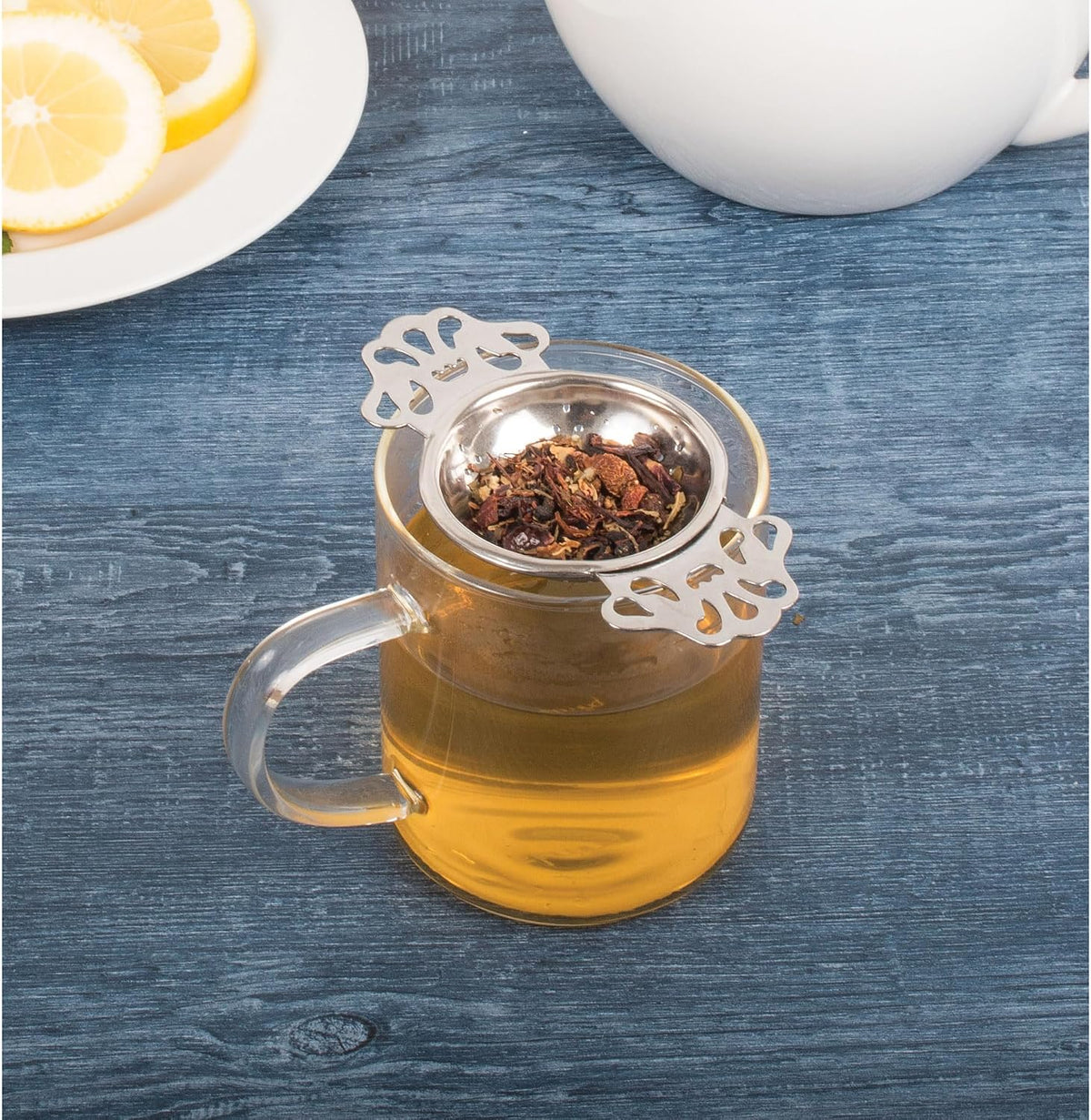 Kitchen Fine Mesh Tea Strainer With Helper Handle, 18/8 Stainless Steel, 2.75-Inch, For Sifting, Straining, And Brewing Tea, Coffee, Or Cocktails