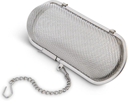 Kitchen Fine Mesh Tea Strainer With Helper Handle, 18/8 Stainless Steel, 2.75-Inch, For Sifting, Straining, And Brewing Tea, Coffee, Or Cocktails
