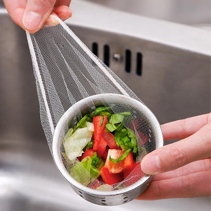 300 PCS Disposable Kitchen Sink Drain Strainer Mesh Bag, Anti-Clogging Mesh Disposable Drain Covers Fits Most Sink Strainers, Filter Nets for Leftover & Kitchen Waste