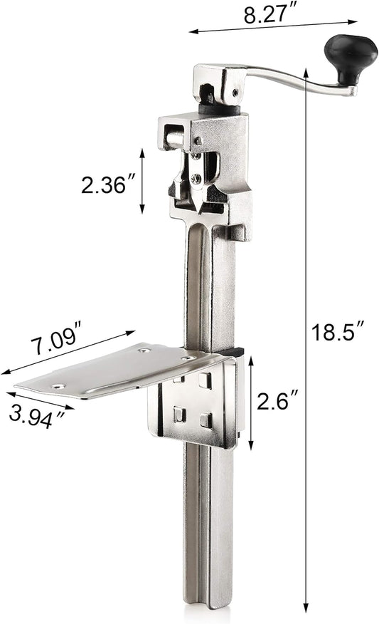 7006841 Manual Table Can Opener with Plated Steel Base For Cans Up to 11” Tall