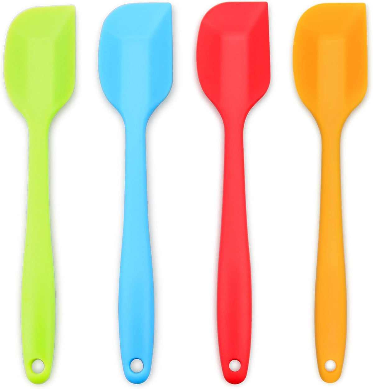 Silicone Spatula 4-piece Set,Heat-Resistant Spatulas,Non-stick Rubber Spatulas with Stainless Steel Core