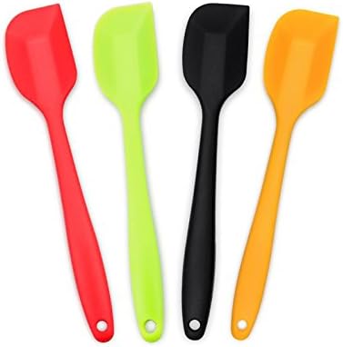 Silicone Spatula 4-piece Set,Heat-Resistant Spatulas,Non-stick Rubber Spatulas with Stainless Steel Core