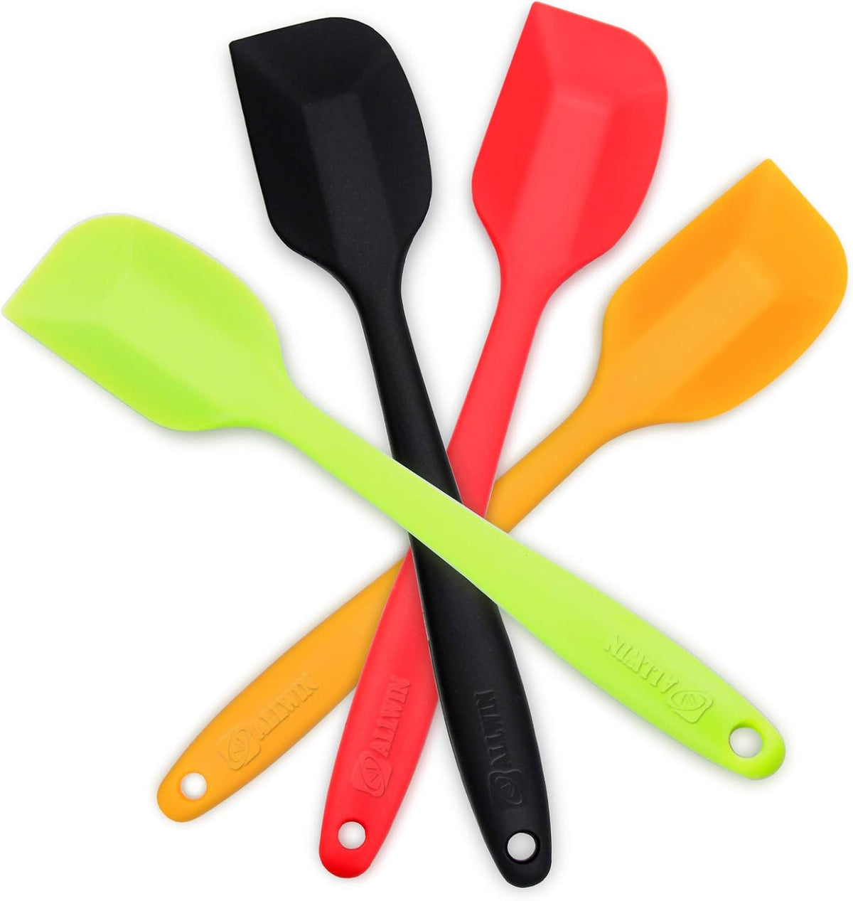 Silicone Spatula 4-piece Set,Heat-Resistant Spatulas,Non-stick Rubber Spatulas with Stainless Steel Core