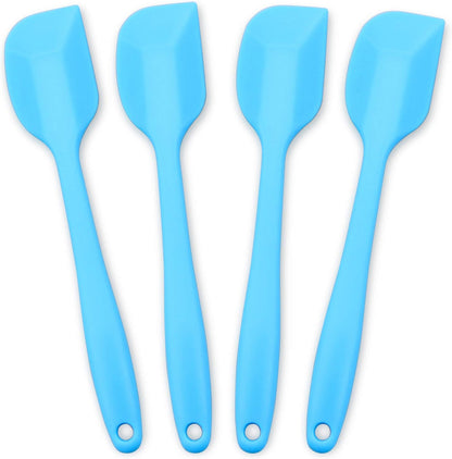 Silicone Spatula 4-piece Set,Heat-Resistant Spatulas,Non-stick Rubber Spatulas with Stainless Steel Core