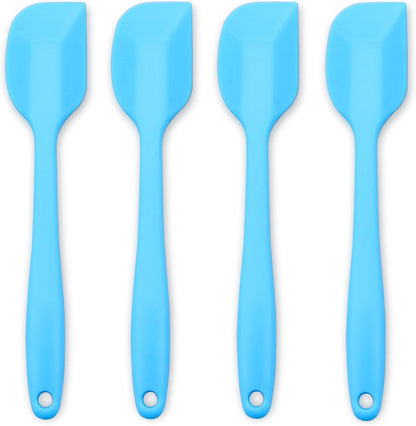 Silicone Spatula 4-piece Set,Heat-Resistant Spatulas,Non-stick Rubber Spatulas with Stainless Steel Core