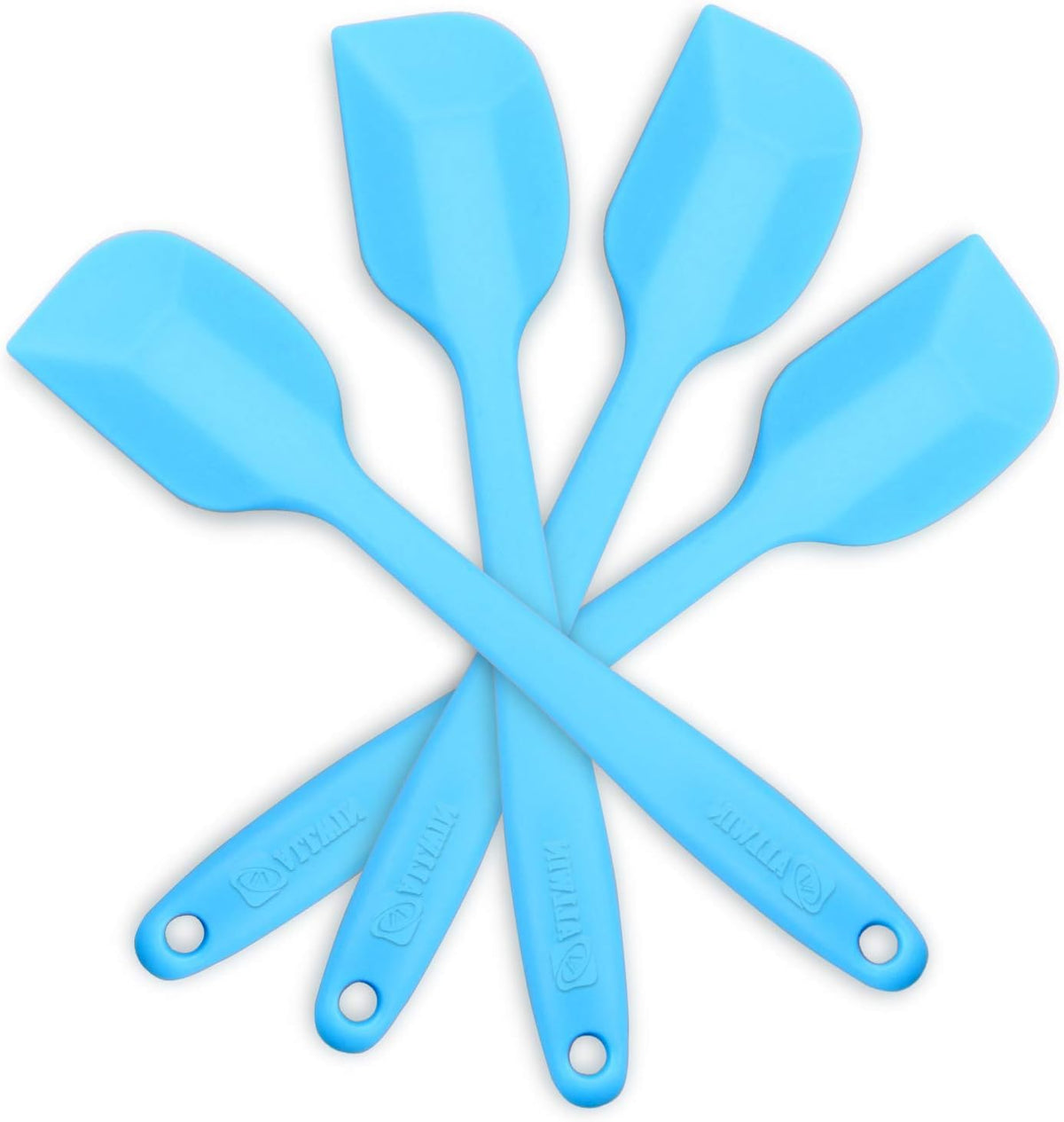 Silicone Spatula 4-piece Set,Heat-Resistant Spatulas,Non-stick Rubber Spatulas with Stainless Steel Core
