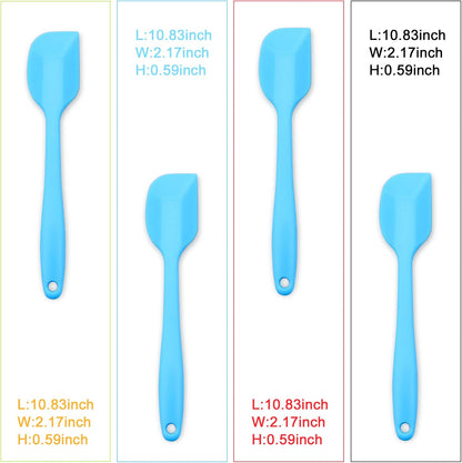 Silicone Spatula 4-piece Set,Heat-Resistant Spatulas,Non-stick Rubber Spatulas with Stainless Steel Core