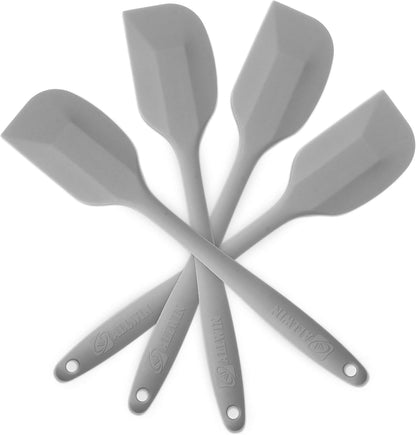 Silicone Spatula 4-piece Set,Heat-Resistant Spatulas,Non-stick Rubber Spatulas with Stainless Steel Core