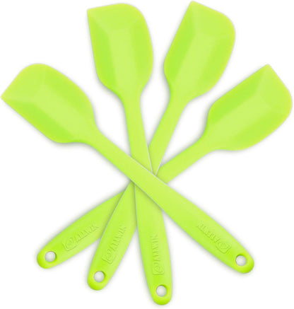 Silicone Spatula 4-piece Set,Heat-Resistant Spatulas,Non-stick Rubber Spatulas with Stainless Steel Core