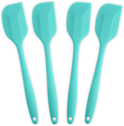 Silicone Spatula 4-piece Set,Heat-Resistant Spatulas,Non-stick Rubber Spatulas with Stainless Steel Core