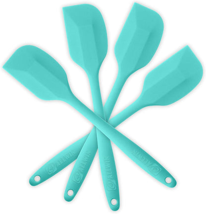 Silicone Spatula 4-piece Set,Heat-Resistant Spatulas,Non-stick Rubber Spatulas with Stainless Steel Core