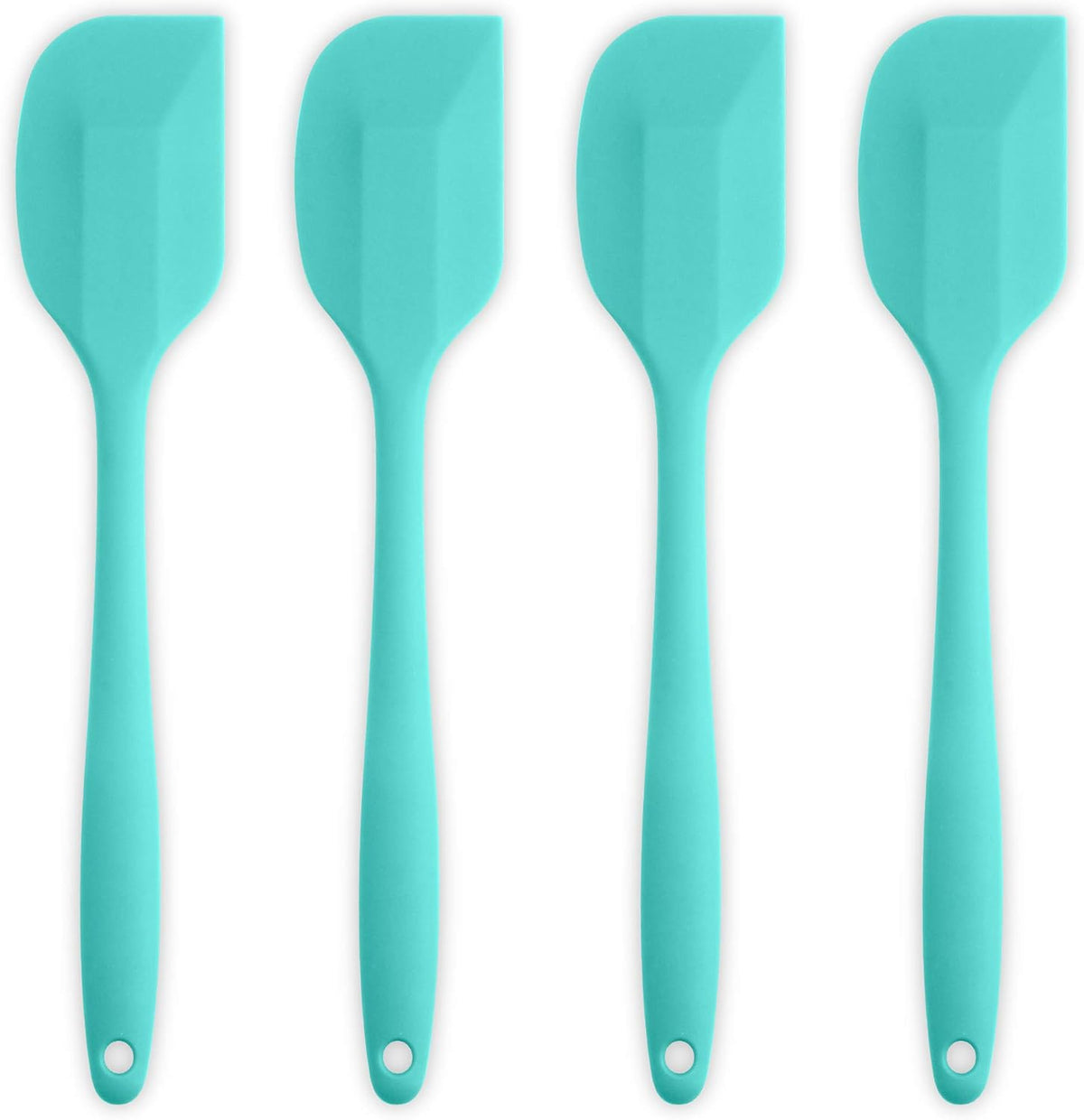 Silicone Spatula 4-piece Set,Heat-Resistant Spatulas,Non-stick Rubber Spatulas with Stainless Steel Core