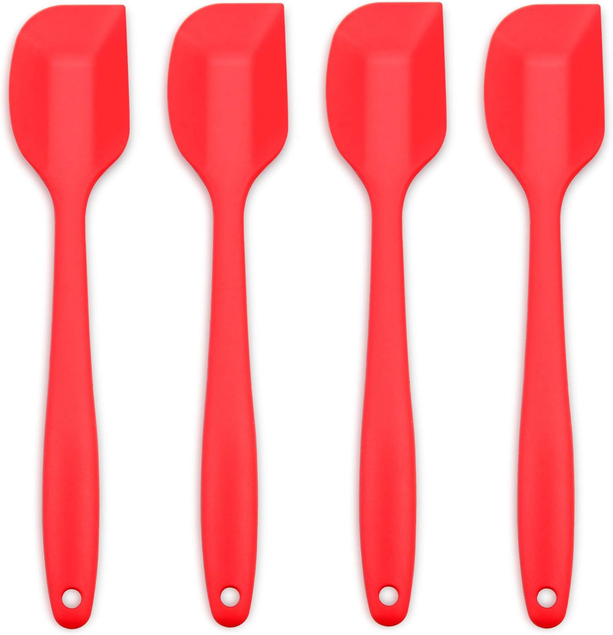Silicone Spatula 4-piece Set,Heat-Resistant Spatulas,Non-stick Rubber Spatulas with Stainless Steel Core