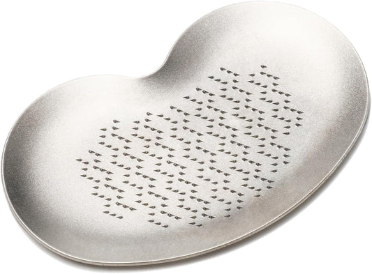 Japanese Grater Plate for Ginger & Wasabi, 3.4", Made in Japan | Titanium fine grating surface for garlic and small ingredients, easy prep for fresh flavor at the table