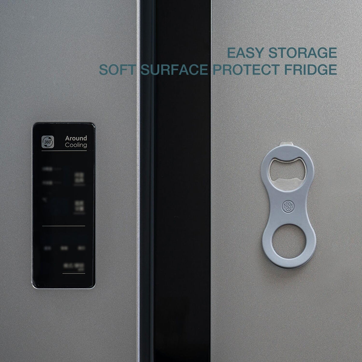 2 in 1 Magnetic Beer Bottle Opener for Refrigerator and RV with Cap Catcher, Soft Touch Silicone Surface Protect Fridge, Pop Can Soda Can Opener for Long Nails, Ideal Gift