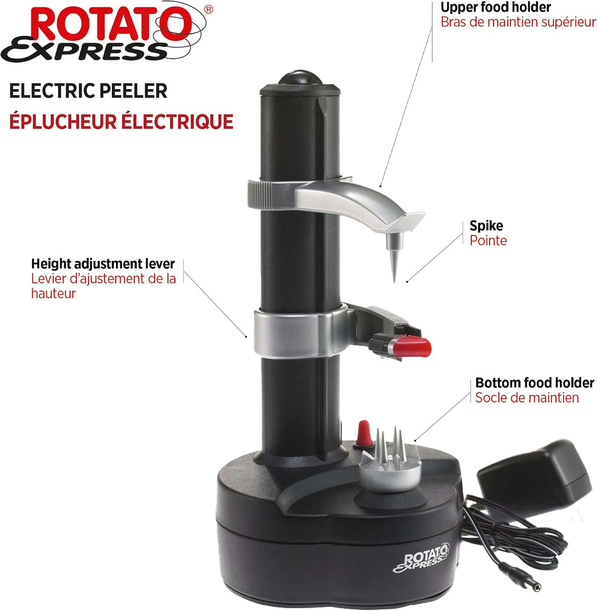 Rotato Express Electric Peeler for Potatoes, Fruits & Vegetables