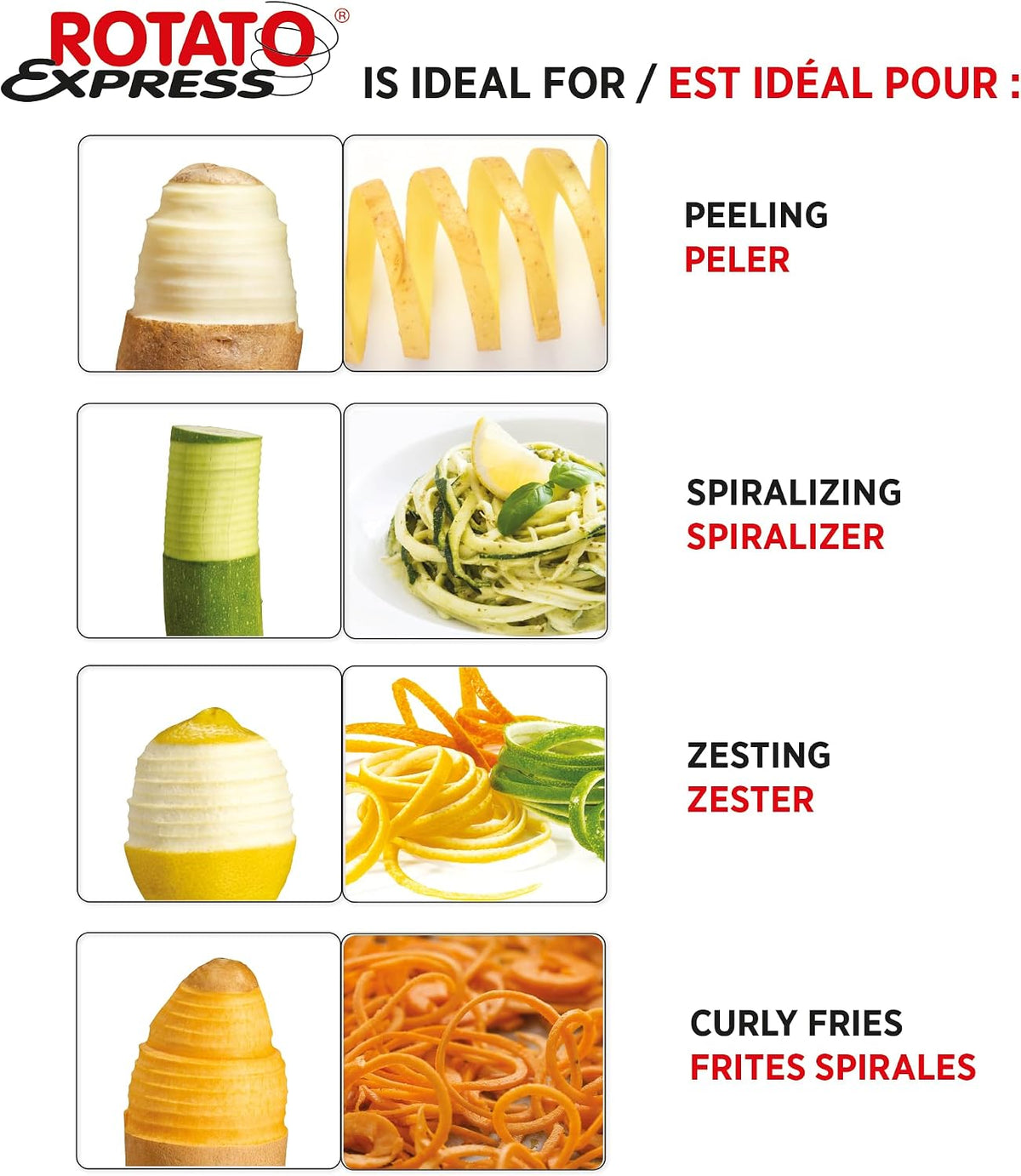 Rotato Express Electric Peeler for Potatoes, Fruits & Vegetables