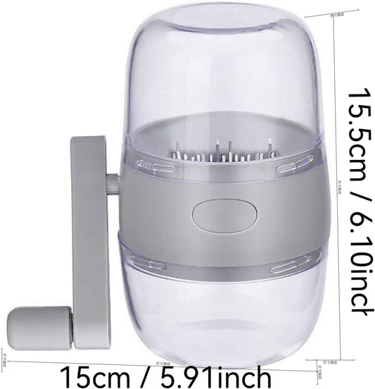 Portable Manual Hand Nut Chopper for All Nuts Walnut Pecans, Hand Crank Nut Grinder in Grey