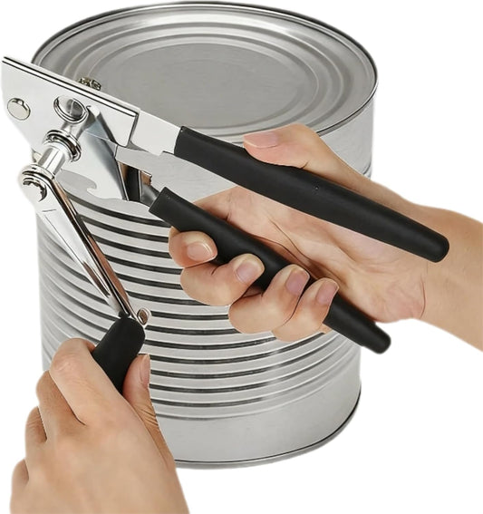Commercial Crank Can Openers Manual, Heavy-Duty Can Opener-Ergonomic Design, Black