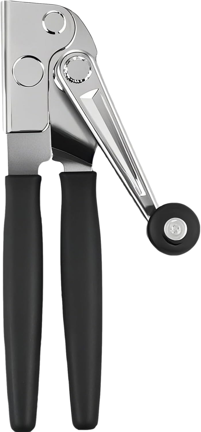 Commercial Crank Can Openers Manual, Heavy-Duty Can Opener-Ergonomic Design, Black