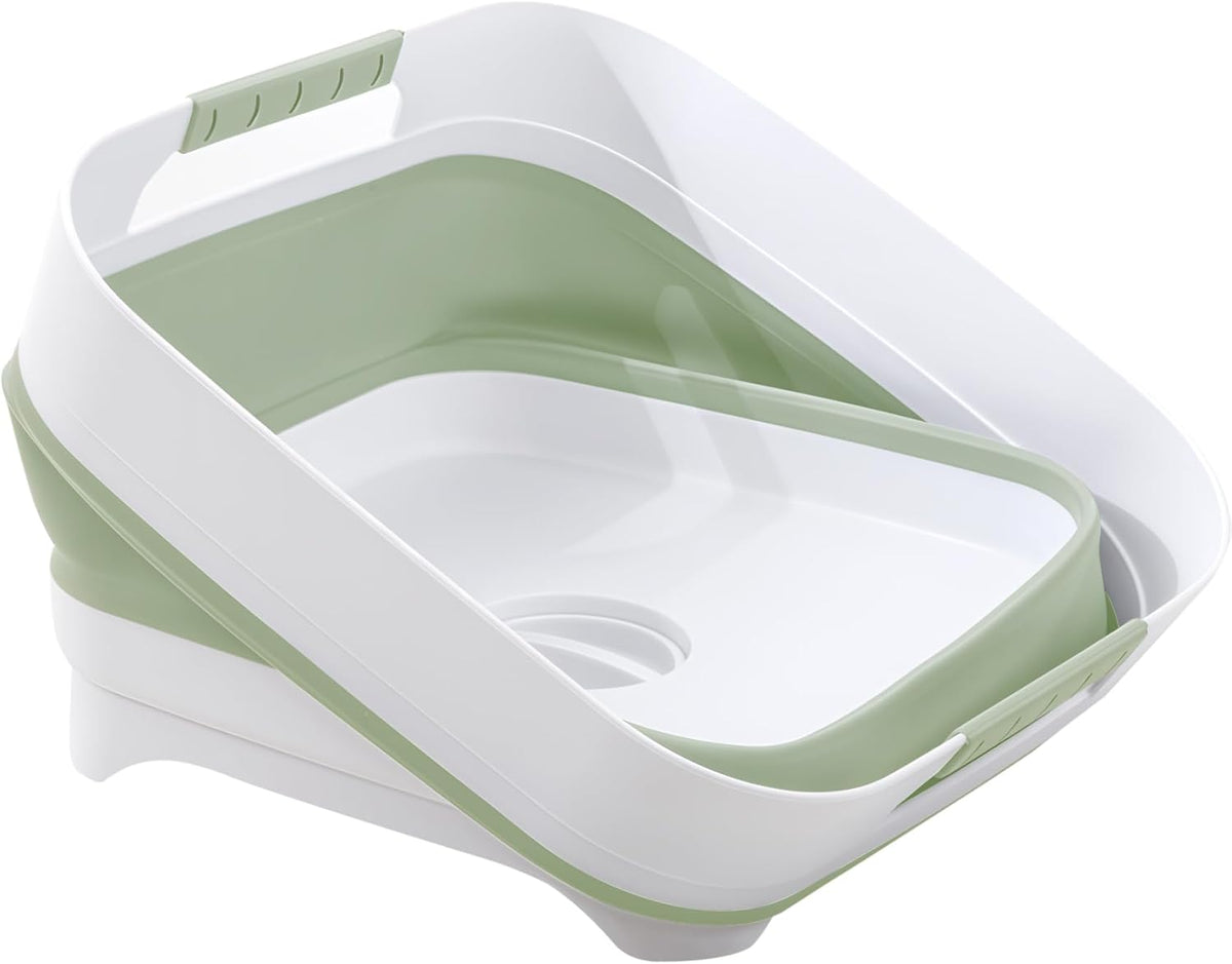 2.6 Gal/10L Collapsible Wash Basin with Drain Plug, Dish Tub