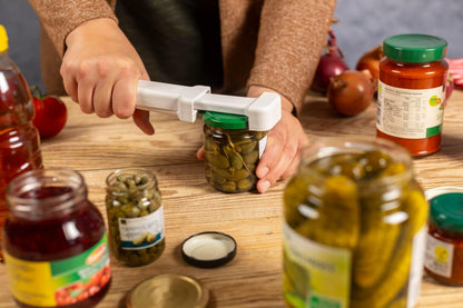 Compact Jar Opener – Easy Grip Adjustable Lid Remover for All Jar Sizes, Ergonomic & Arthritis-Friendly Kitchen Tool, Swiss-Engineered Design