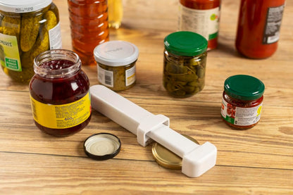 Compact Jar Opener – Easy Grip Adjustable Lid Remover for All Jar Sizes, Ergonomic & Arthritis-Friendly Kitchen Tool, Swiss-Engineered Design