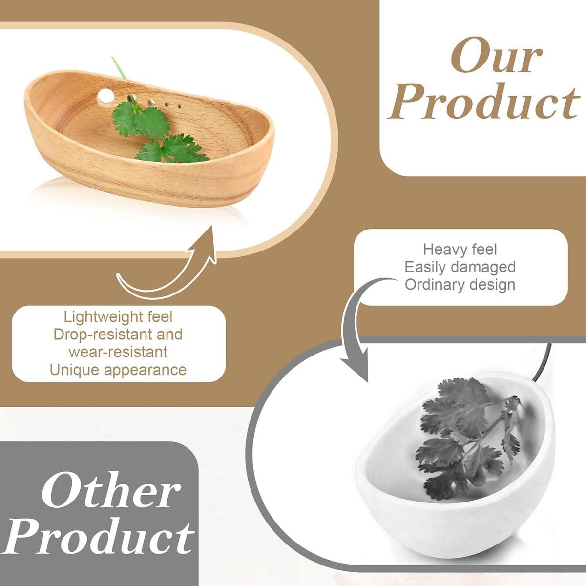 Wooden Herb Stripper Bowl Handmade Herb Stripper Tool with 5 Different Hole Sizes Efficient Herb Peeling Cup Herb Leaf Peeler for Separating Leaves Kale Broccoli Thyme Basil Rosemary