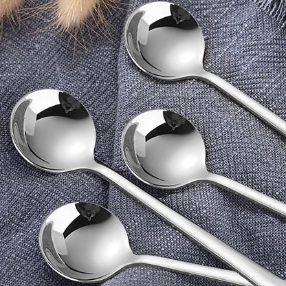Pack of 8 Black Stainless Steel Espresso Spoons, 5.3 Inch Mini Teaspoons Set for Coffee, Dessert, Cake, Ice Cream, Tea, Sugar, Cappuccino, Mirror Finish Small Spoon Set