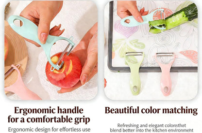 Vegetable Peelers, 6-Pack Colorful Y-Shaped Stainless Steel Set