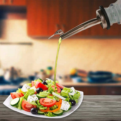 2 Pcs Oil Spout Liquor Bottle Pourer Spouts | Stainless Steel Olive Oil Dispenser Spout for About 3/4" Bottle Mouth, with Flip Top